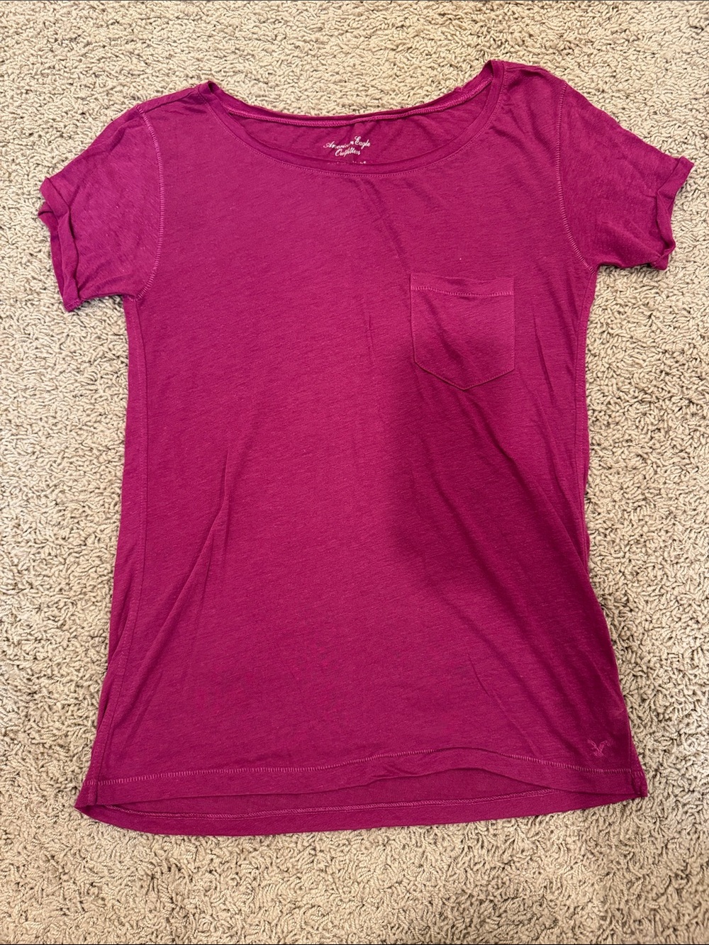 American Eagle Outfitters Women’s Pocket Tee - Magenta